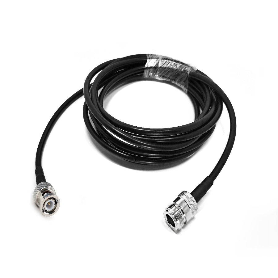 N-Type female jack to BNC male RG58 RF coaxial cable assembly, Top view