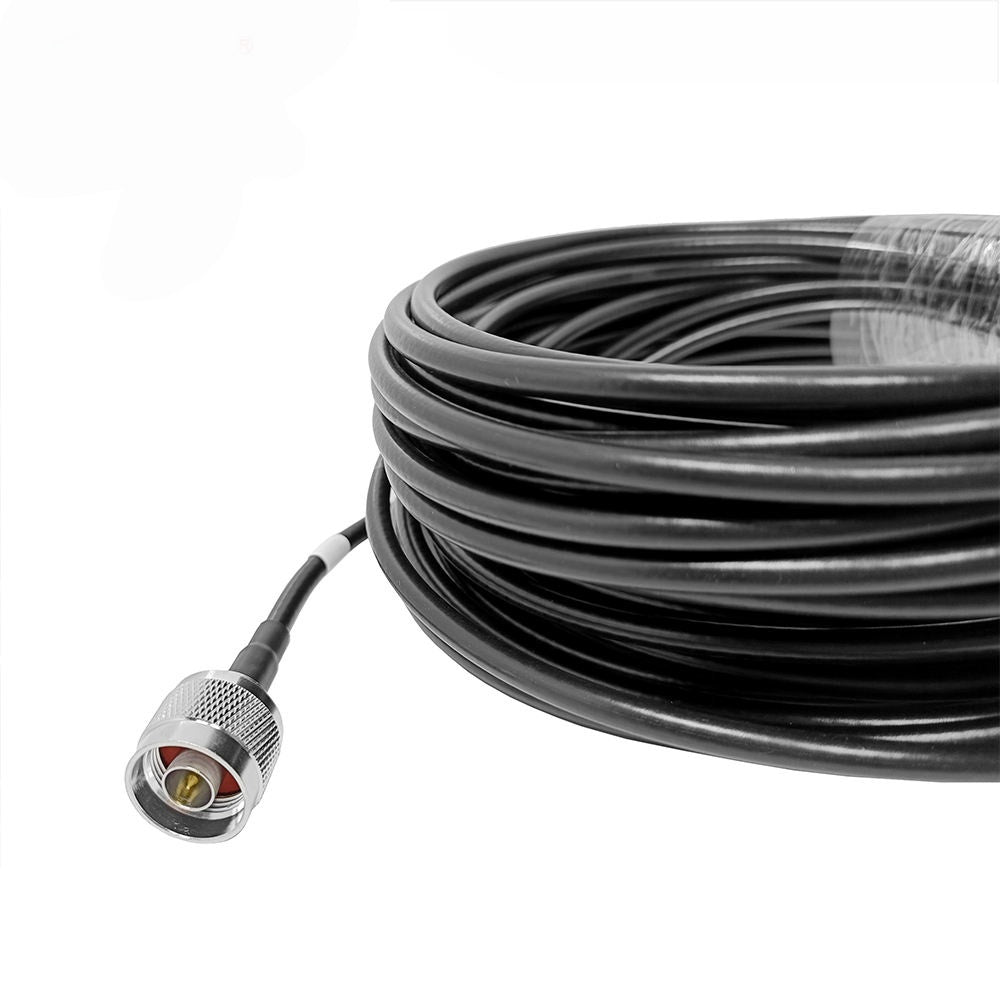 N male to RP-SMA male plug LMR200 coaxial cable assembly, N type view