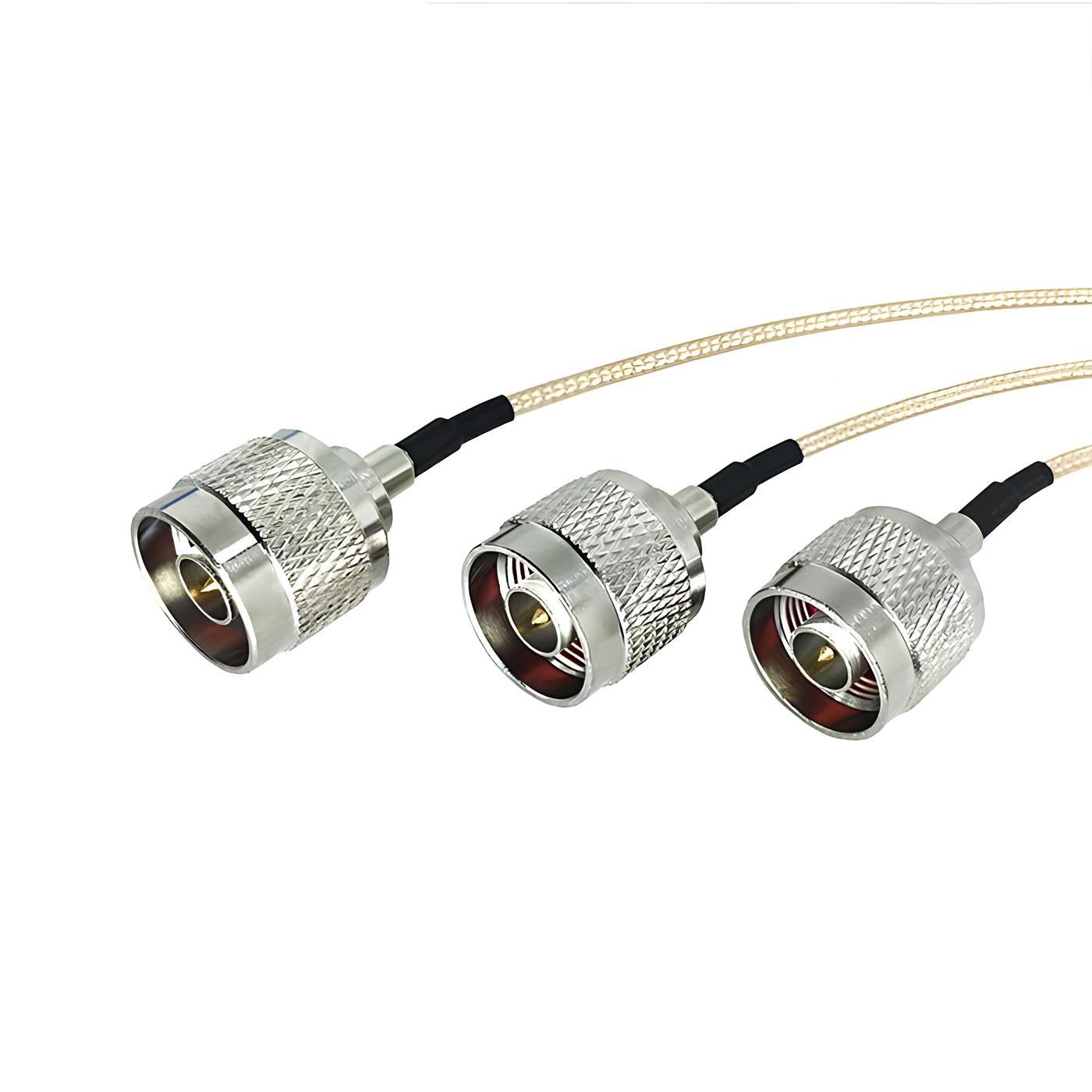 N-Type male plug to N-Type female plug RG316 RF coaxial cable assembly, male plug view