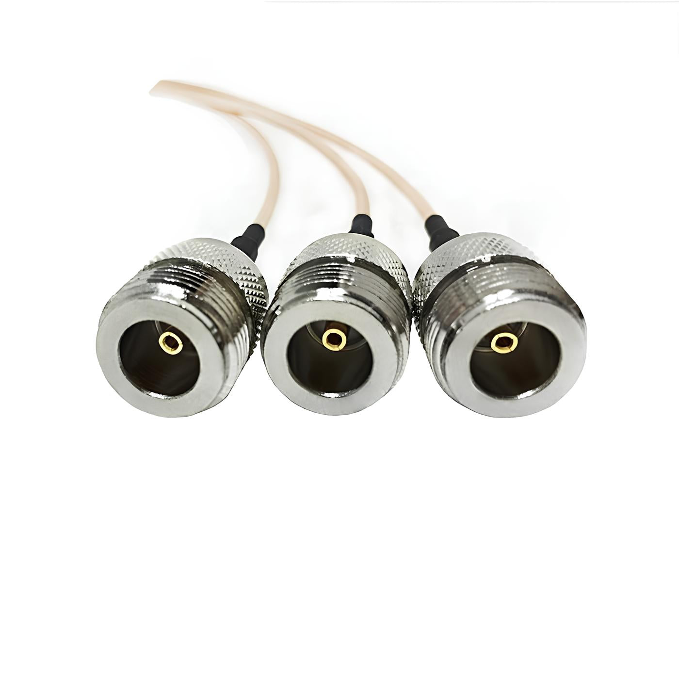 N-Type male plug to N-Type female plug RG316 RF coaxial cable assembly, female plug view
