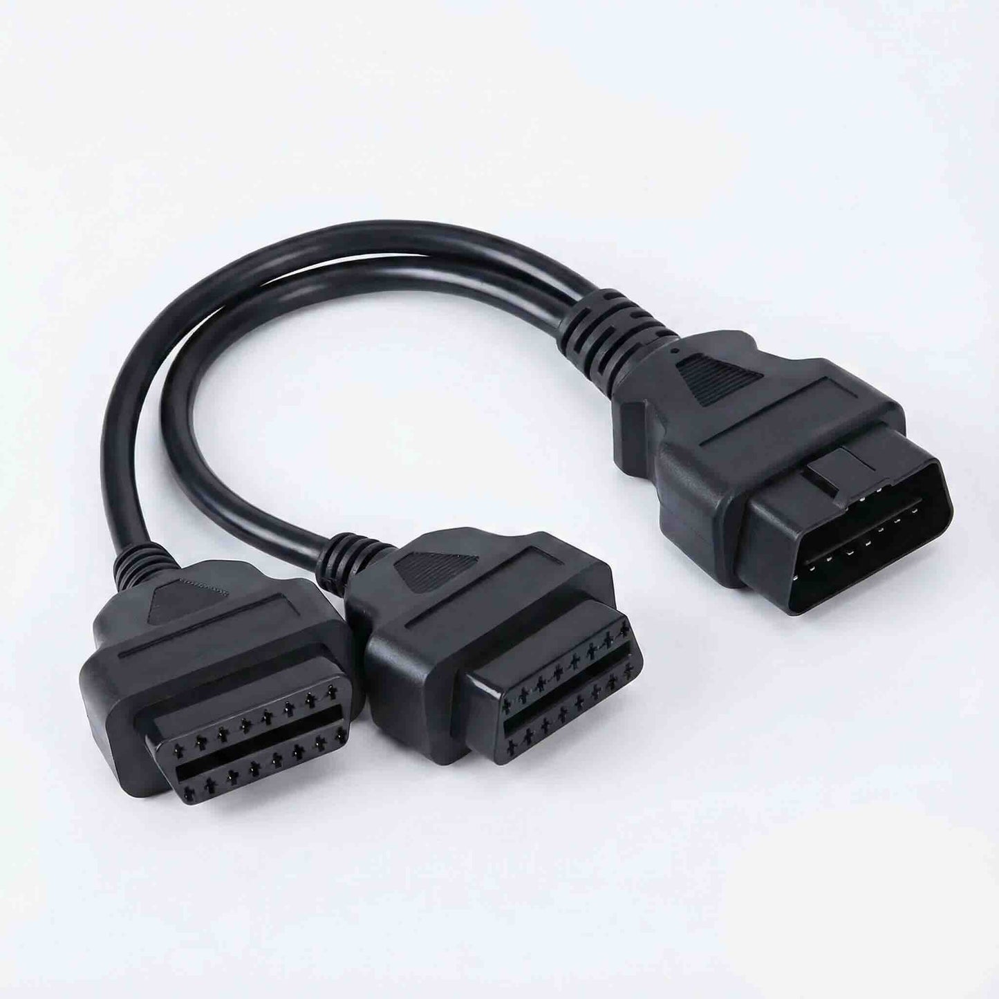 OBDII 16-Pin Male to Dual Female Automotive Extension cable