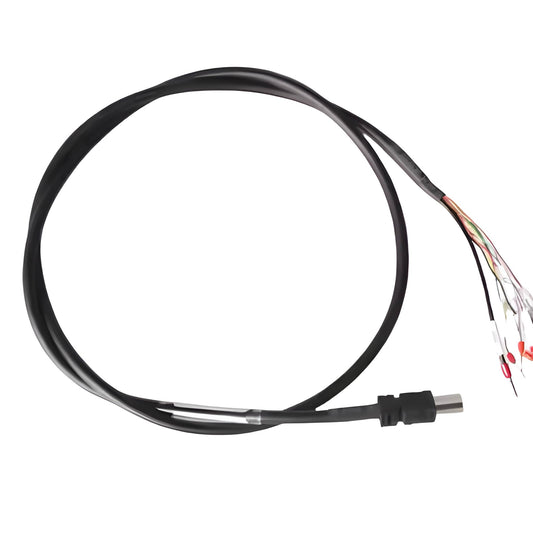 Custom Panasonic MINAS A5 servo motor encoder communication harness featuring the TE 2040008-1 Type II latching connector.