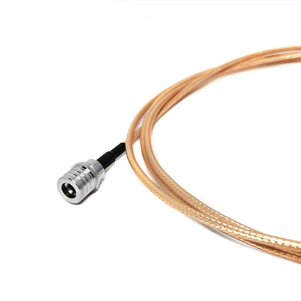 QMA male to QMA male right angle RG316 RF coaxial cable assembly, QMA male view