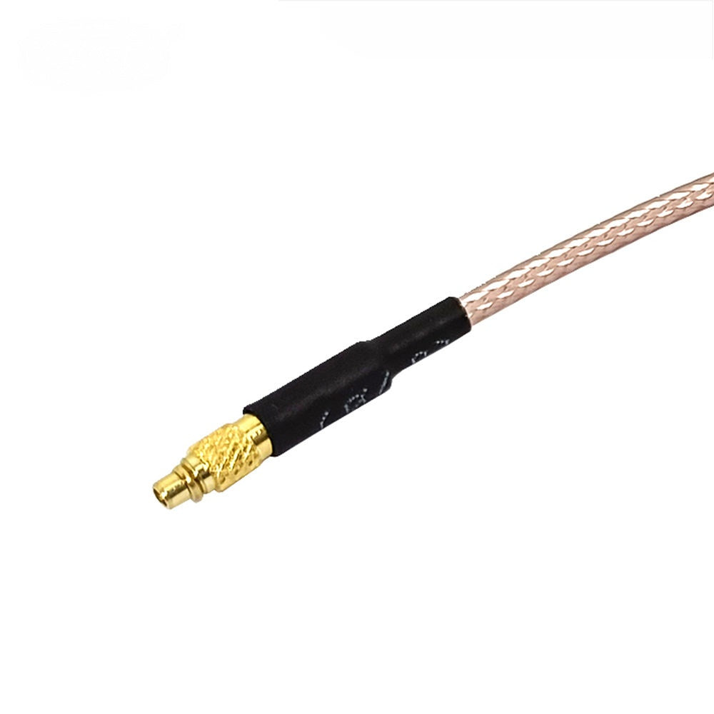 SMA female bulkhead to MMCX male RG316 RF coaxial cable assembly, SMA female view