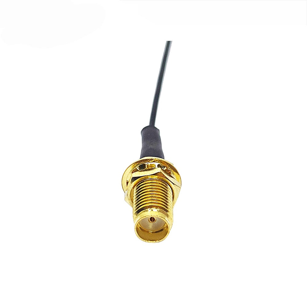 SMA Female Bulkhead to U.FL Cable | 1.13mm RF Coaxial, SMA female head view