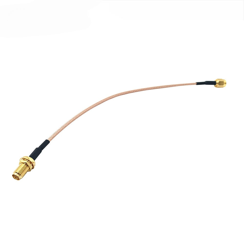 SMA male plug to SMA female jack RG316 RF coaxial cable assembly, side view