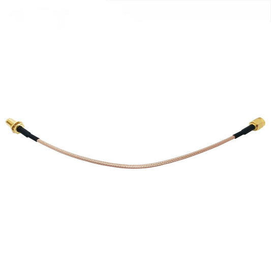 SMA male plug to SMA female jack RG316 RF coaxial cable assembly, top view