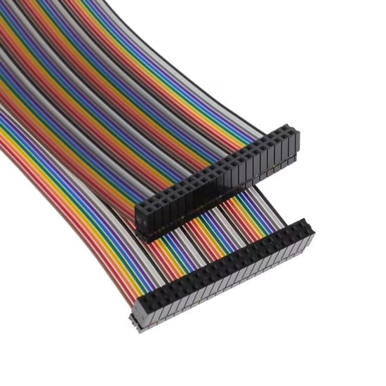 Dual end Samtec ISDF-20-D 1.27mm pitch hybrid flat ribbon cable assembly