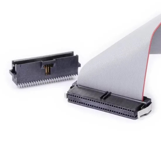 1.27mm pitch ribbon to 2.54mm pitch TE AMP mass-termination IDC interconnect