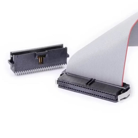 1.27mm pitch ribbon to 2.54mm pitch TE AMP mass-termination IDC interconnect