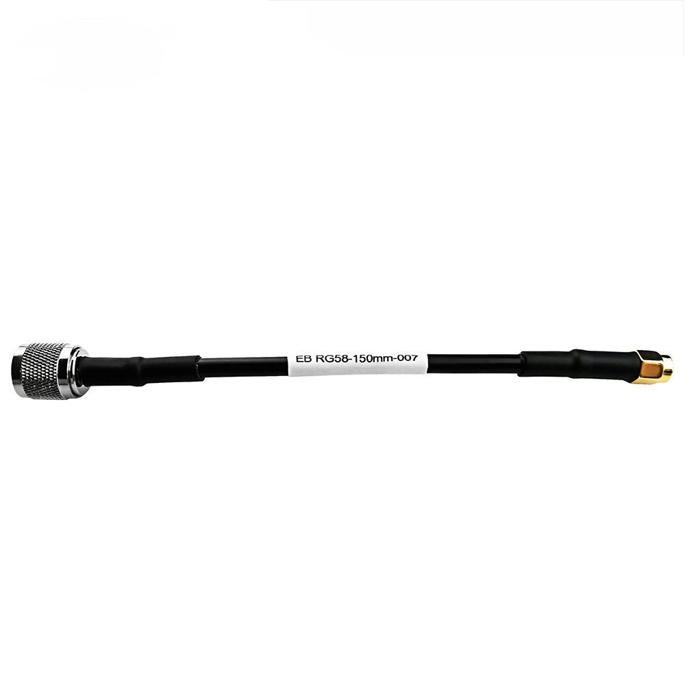 TNC male to SMA male plug RF coaxial cable assembly RG58 LMR195 LMR200 cable options, top view