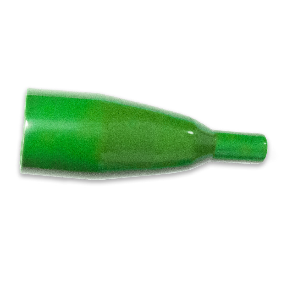 Flexible PVC insulator for TW-32 Series automotive clips, compatible with Mueller BU-21 Series clips, green color, side view