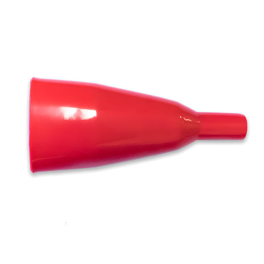 Flexible PVC insulator for TW-32 Series automotive clips, compatible with Mueller BU-21 Series clips, red color, side view