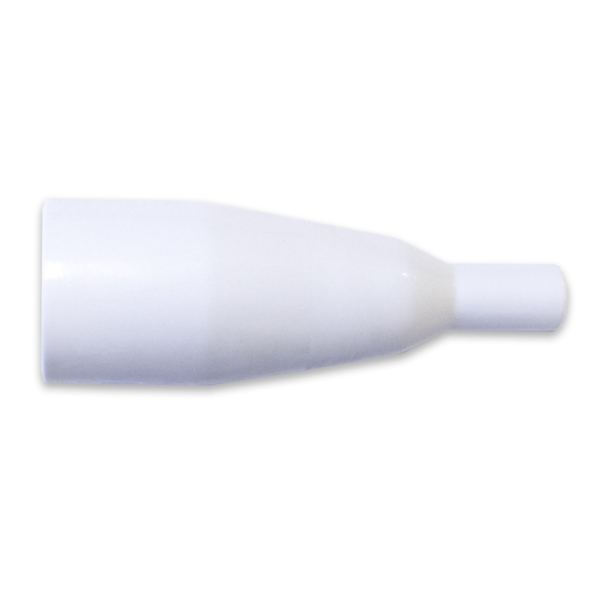 Flexible PVC insulator for TW-32 Series automotive clips, compatible with Mueller BU-21 Series clips, white color, side view