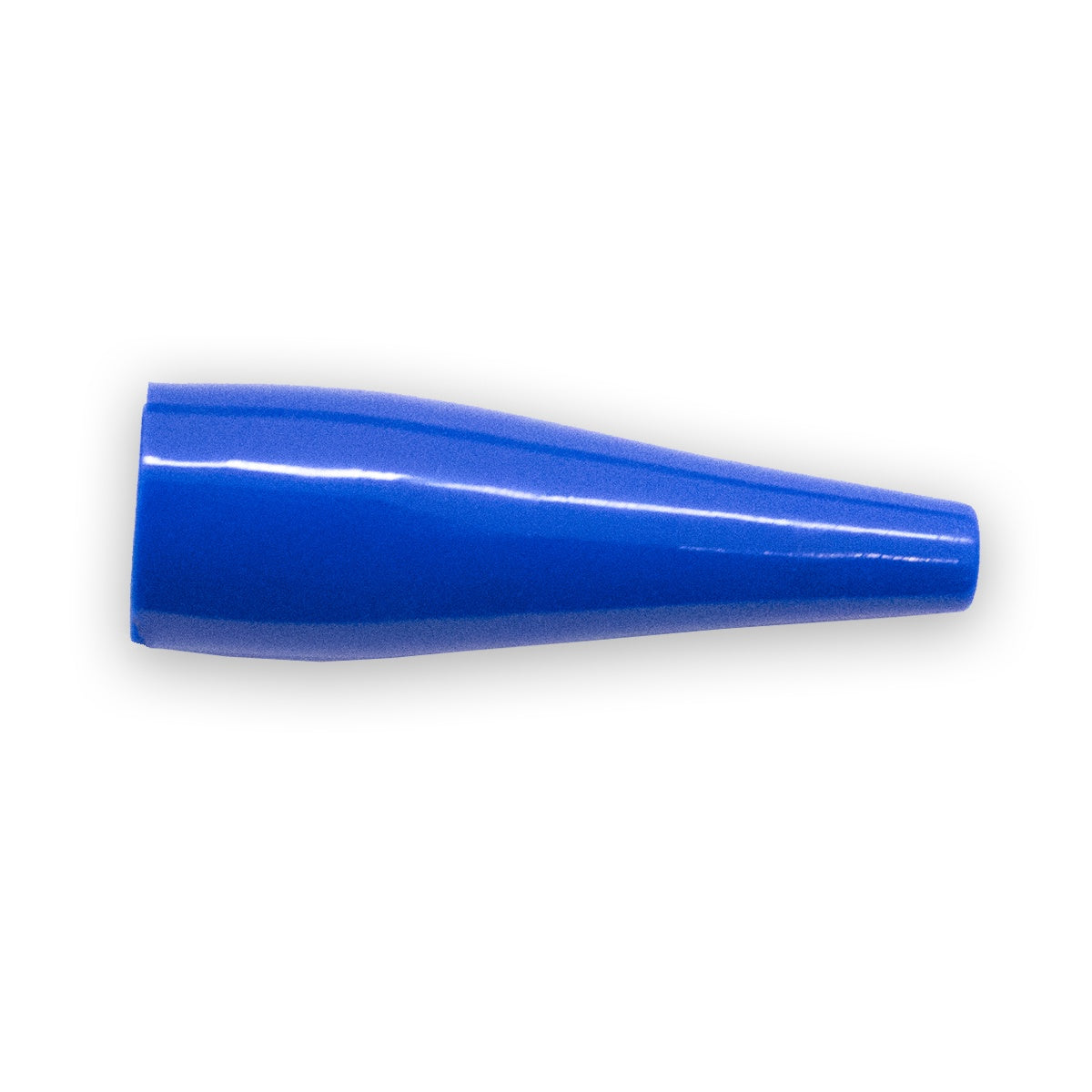 Flexible PVC insulator for TW-56 Series Clips, compatible with Mueller BU-45 Pee-Wee clips, blue color, side view