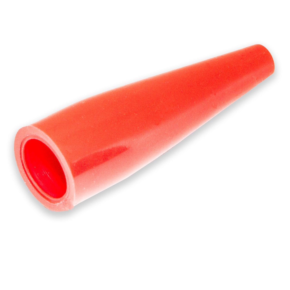 Flexible PVC insulator for TW-56 Series Clips, compatible with Mueller BU-45 Pee-Wee clips, red color, side view