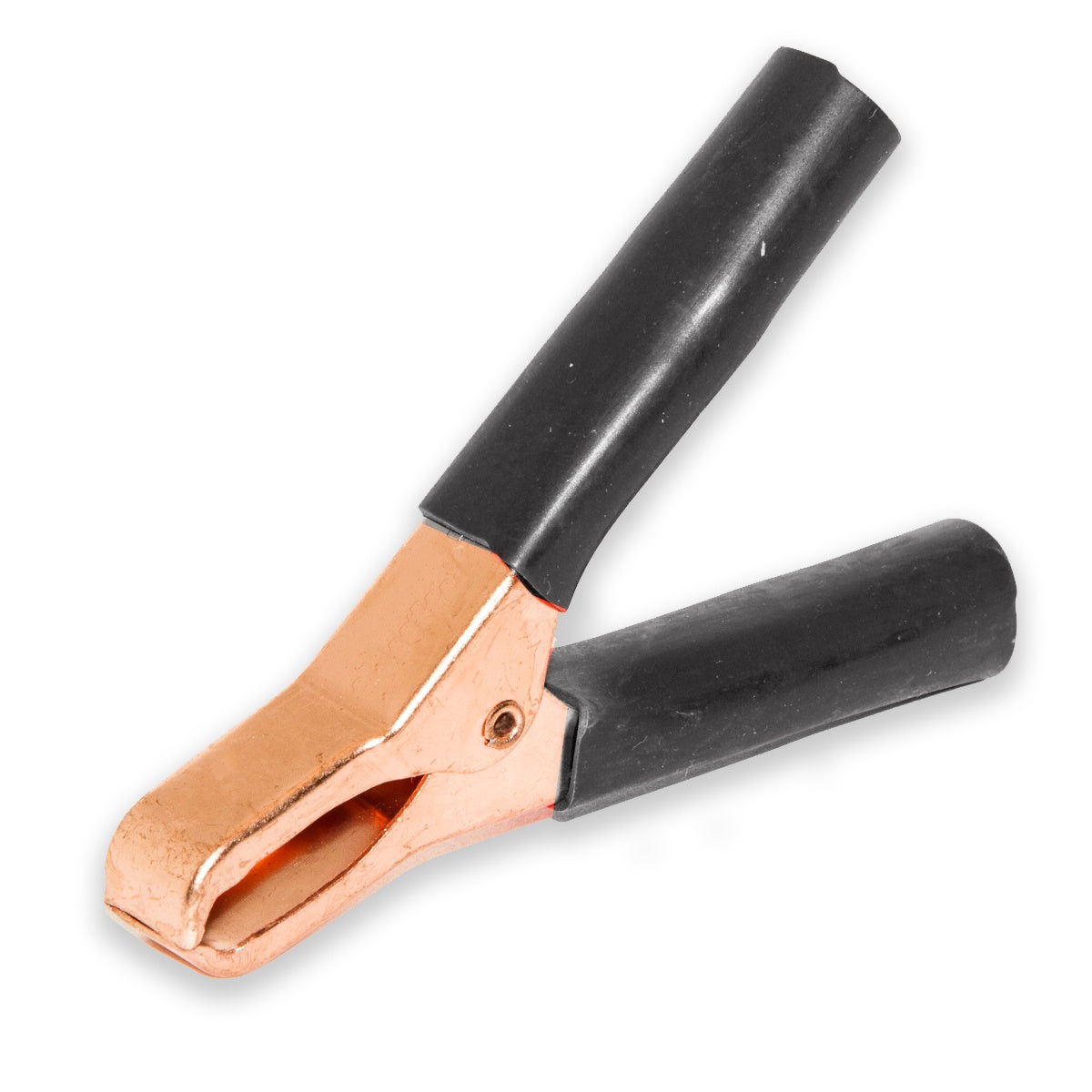 Copper Miniature Battery Clip with Insulators, TW-57R, Black, Mueller Electric compatible for electrical testing