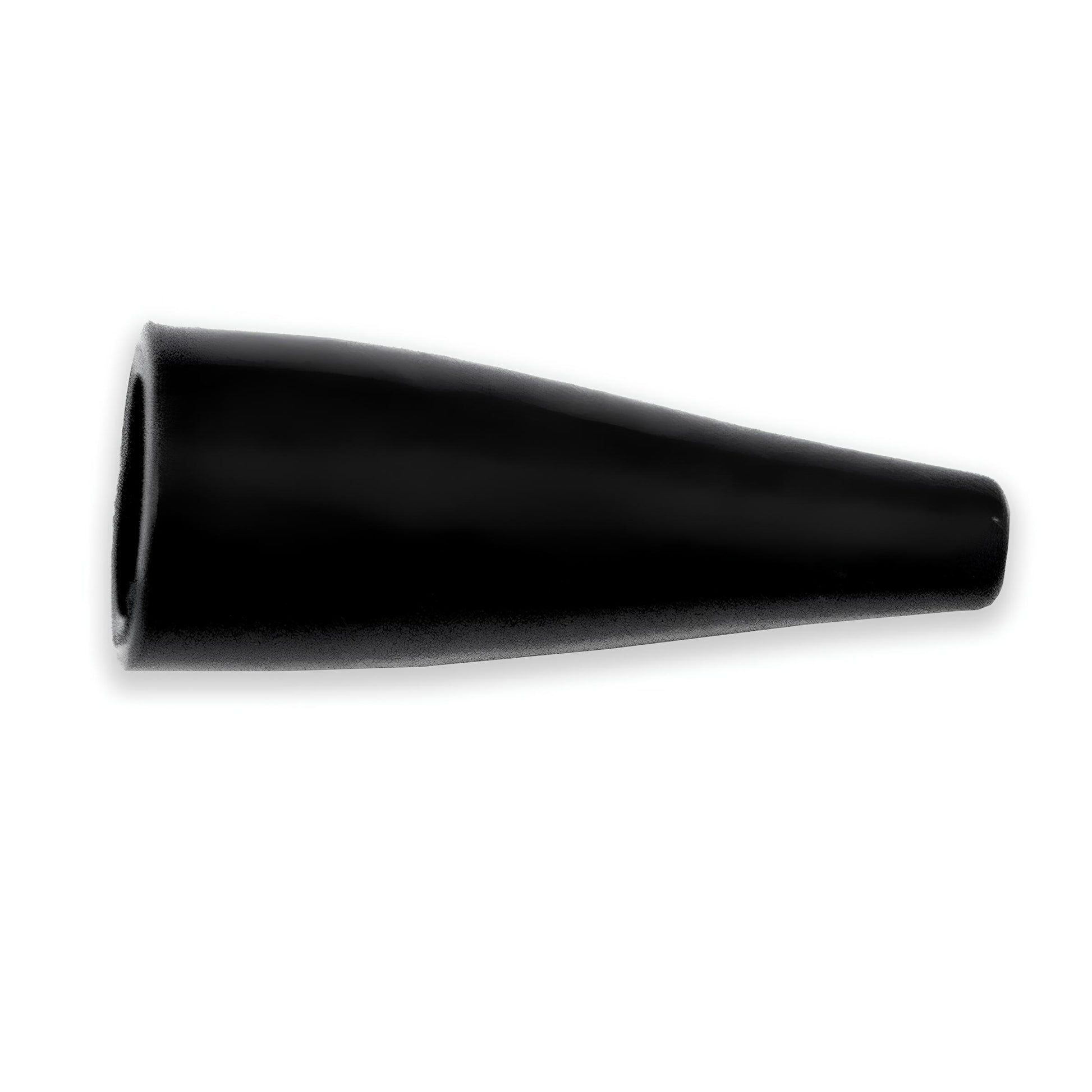 Flexible PVC insulator for TW-96 Crocodile Clips, compatible with Mueller BU-85 Series clips, black color, side view