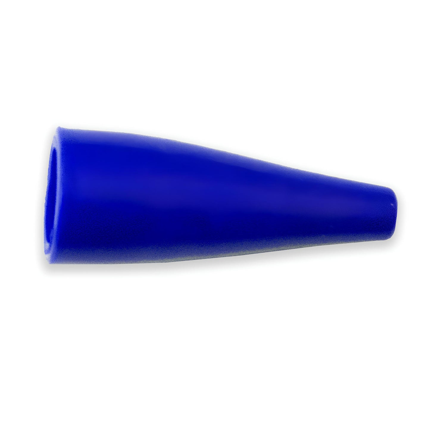 Flexible PVC insulator for TW-96 Crocodile Clips, compatible with Mueller BU-85 Series clips, blue color, side view