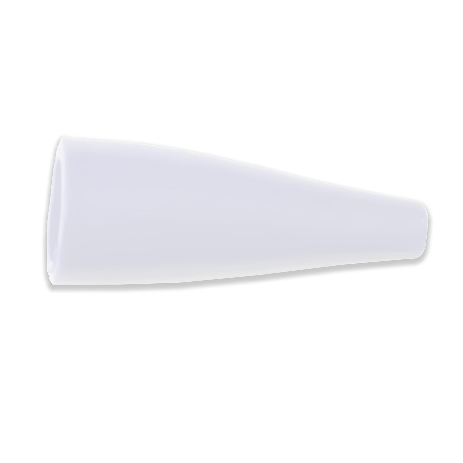 Flexible PVC insulator for TW-96 Crocodile Clips, compatible with Mueller BU-85 Series clips, white color, side view