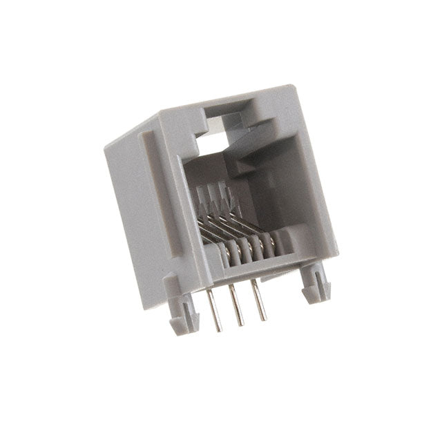 Vertical RJ11 jack connector without transformer - No LEDs - Second View