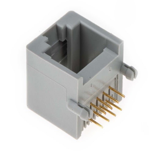 RJ45 jack connector without transformer tab up - No LEDs - Main View