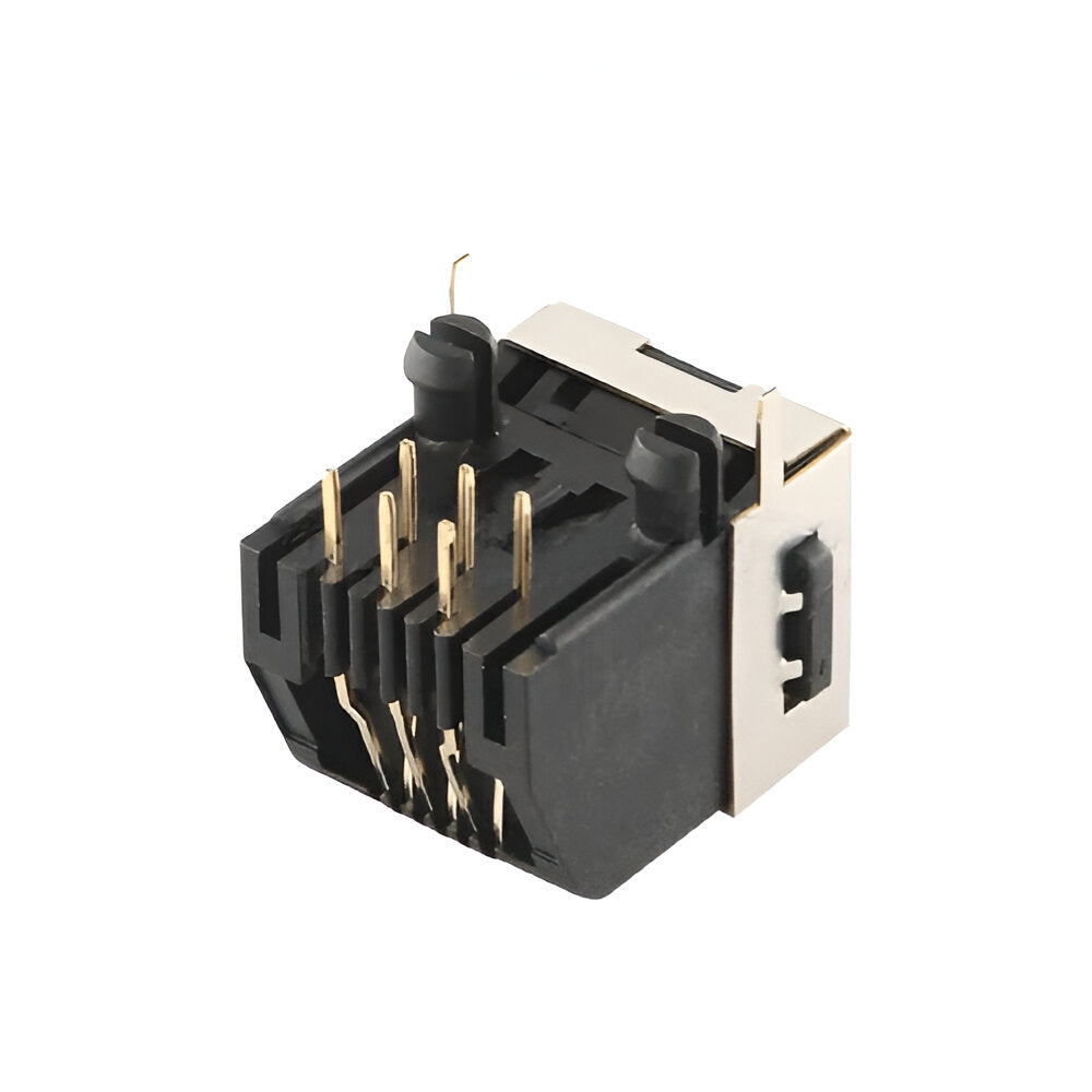 Low-Profile RJ45 jack connector without transformer tab down - No LEDs - Second View