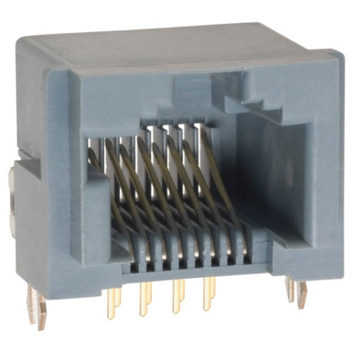 RJ45 jack connector No transformer tab Up - No LEDs - Third View