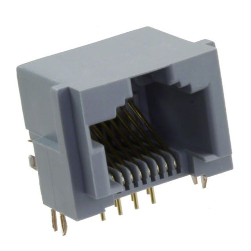 RJ45 jack connector No transformer tab Up - No LEDs - Main View