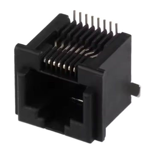 SMT RJ45 jack connector without transformer Tab Up - No LEDs - Main View