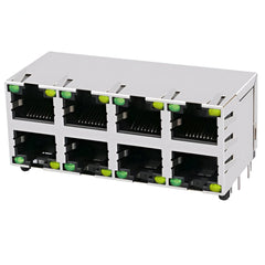 TWE087799259S4L2, 2x4 Port Ethernet RJ45 Tab Both with Green/ Yellow Led