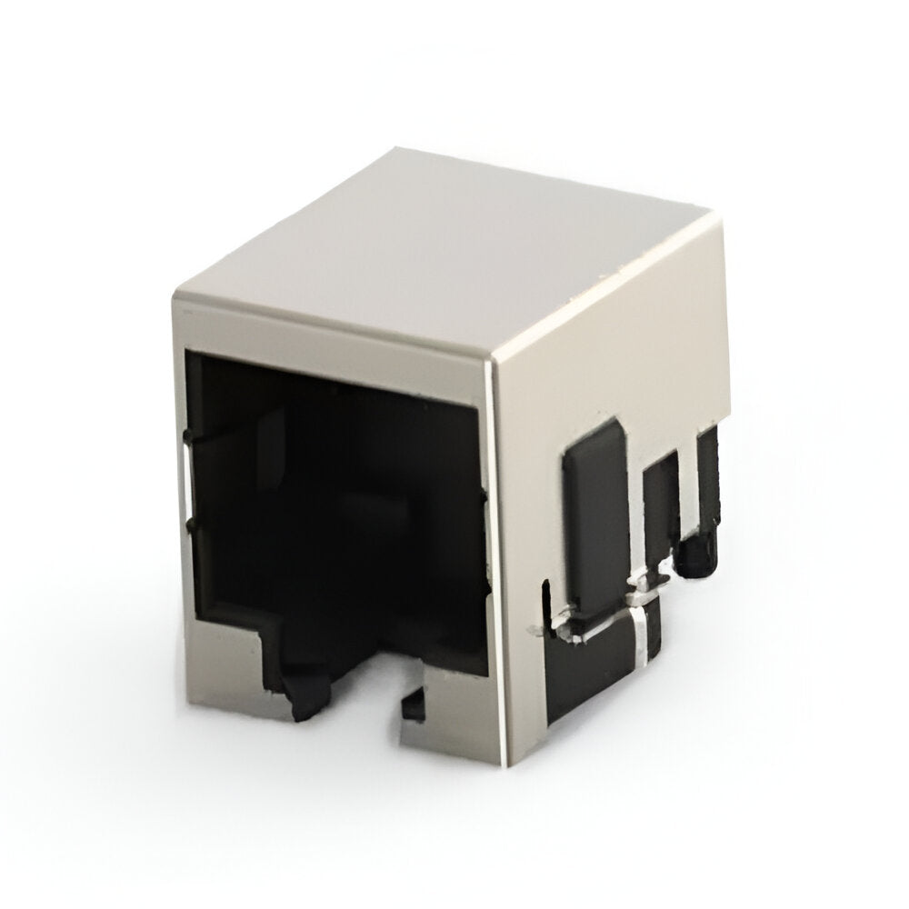 SMT RJ45 jack connector without transformer tab down - No LEDs - Second View