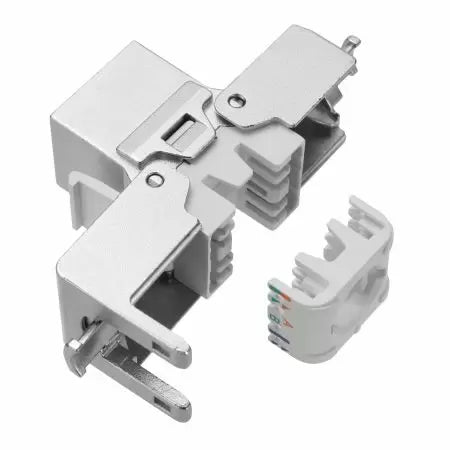 Toolless 180 Degree CAT6A STP Keystone Jack - Taiwan Manufactured - Third View