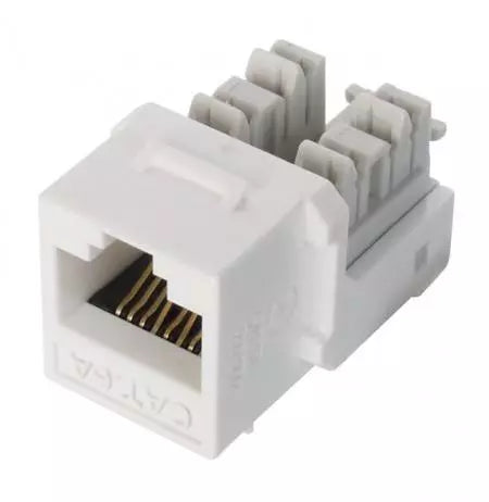 110 Punch Down 90 Degree Cat6A UTP Keystone Jack - TWKS6A-B02-11137 - Main View