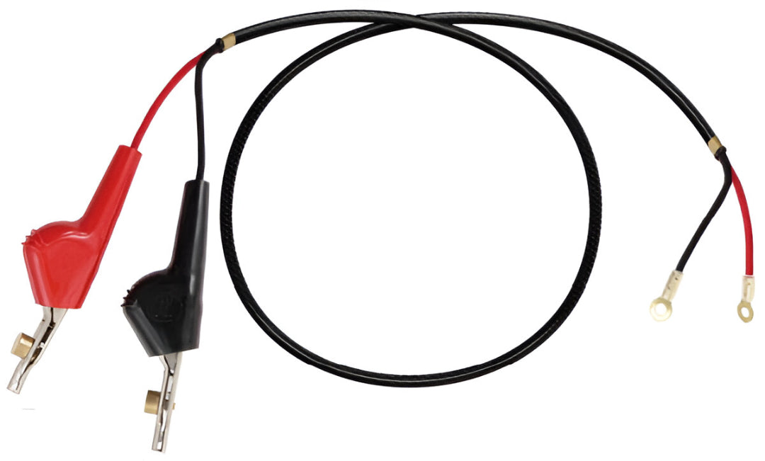 Braided red and black ABN piercing pin to ring terminal test lead, Model TWT227048