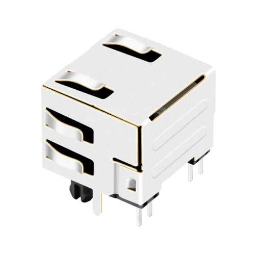 RJ45 Modular Jack without Transformer Tab Up - TWE212AWNL - Third View