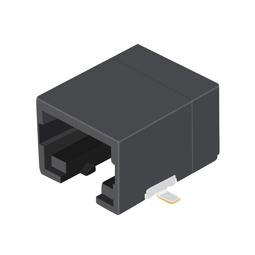 RJ45 Modular Jack Connector without Transformer Tab Down - TWE029NNL - Main View