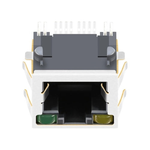 SMT RJ45 jack connector without transformer Tab Up - Yellow/ Green Led - Second View