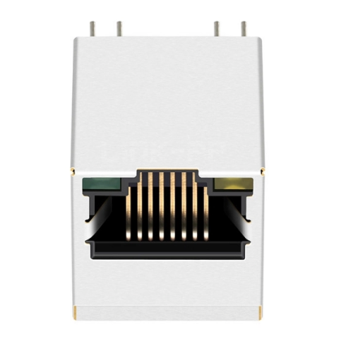 TWDK5910ENL, 1000 Base Vertical Ethernet RJ45 with Transformer Tab Up with Green/ Yellow Led - TeleWire Technology