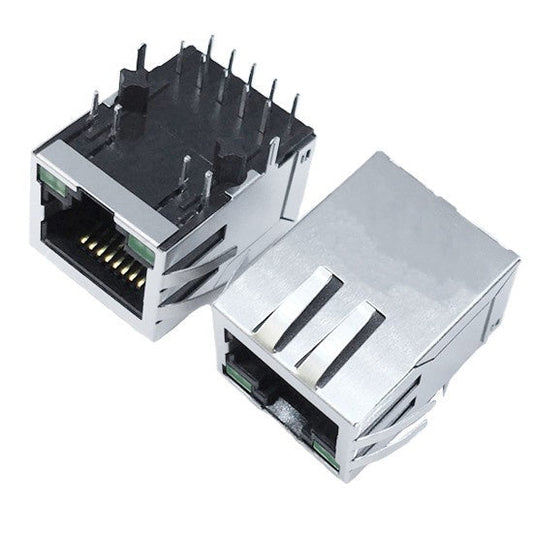 TWQ56519GFNL, 5G Base RJ45 with Transformer Tab Down with Green/ Green Led - TeleWire Technology