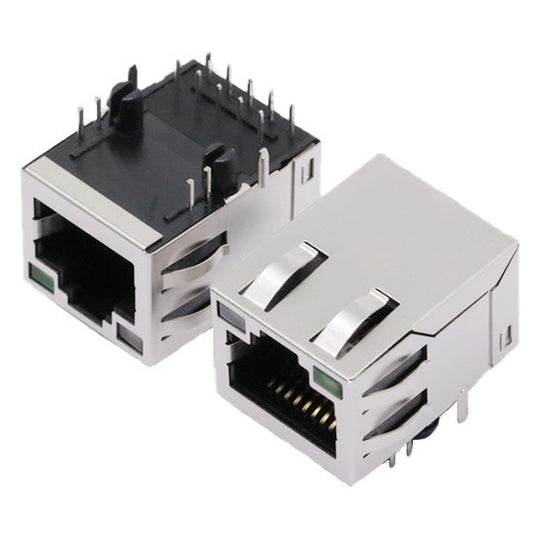TW27415A63NL, 1000 Base Gigabit RJ45 MagJack Tab Up with Green&Yellow/ Green Led - TeleWire Technology