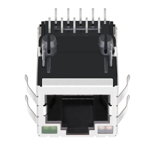 TW27415A63NL, 1000 Base Gigabit RJ45 MagJack Tab Up with Green&Yellow/ Green Led - TeleWire Technology