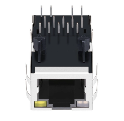 TW284812AONL, 1000 Base Gigabit RJ45 with Transformer Tab Up with Orange&Green/ Yellow Led - TeleWire Technology