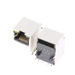 TWDK1829BDNL, 1000 Base Гигабитный вертикальный RJ45 с вкладкой трансформатора вверх с желтым/зеленым светодиодом