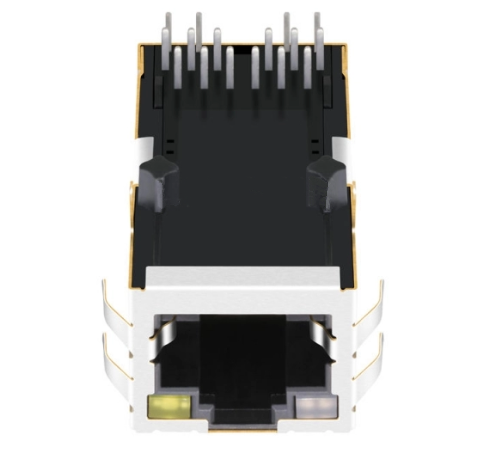 TW1147AONL, 1000 Base Gigabit Magnetics RJ45 Tab Up with Orange&Green/ Yellow Led - TeleWire Technology