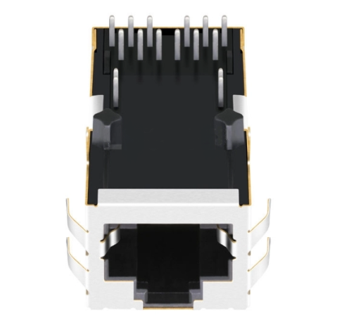 TWK3170CNL, 1000 Base Gigabit Ethernet RJ45 MagJack with PoE+ Tab Up without Led - TeleWire Technology