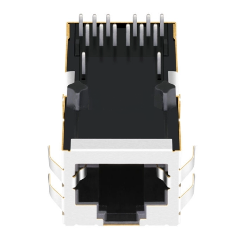 TW2156CNL, 1000 Base Gigabit Ethernet RJ45 MagJack with PoE Tab Up without Led - TeleWire Technology