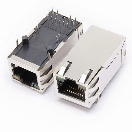 TW1KM06393AHNL, 10G Base RJ45 with Transformer with PoE+ Tab Up with Green/ Yellow Led - TeleWire Technology