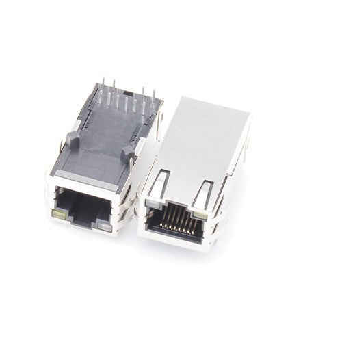 TW2125A46NL, 100 Base RJ45 with Transformer Tab Up with Yellow&Green/ Yellow Led - TeleWire Technology