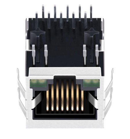 TW5924GFNL, 1000 Base Gigabit RJ45 with Transformer Tab Down with Green/ Green Led - TeleWire Technology